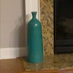 Teal floor vase 21”